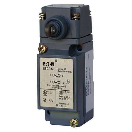 Eaton Heavy Duty Limit Switch, Plunger, Roller, 1NC/1NO, 10A @ 600V AC, Actuator Location: Side E50AS3