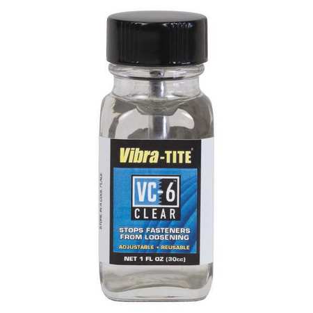 VIBRA-TITE Reusable Threadlocker, VIBRA-TITE VC-6, Clear, High Strength, Liquid, 30 mL Bottle 21930