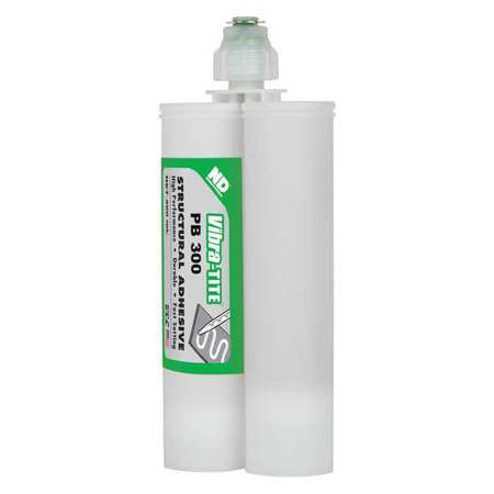 VIBRA-TITE Adhesive, White, Dual-Cartridge, 1:01 Mix Ratio, 6 min Functional Cure PB30040