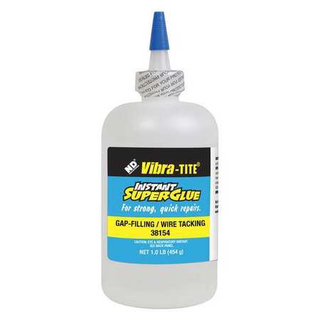 VIBRA-TITE Instant Adhesive, 381 Series, Black, 1 oz, Bottle 38154