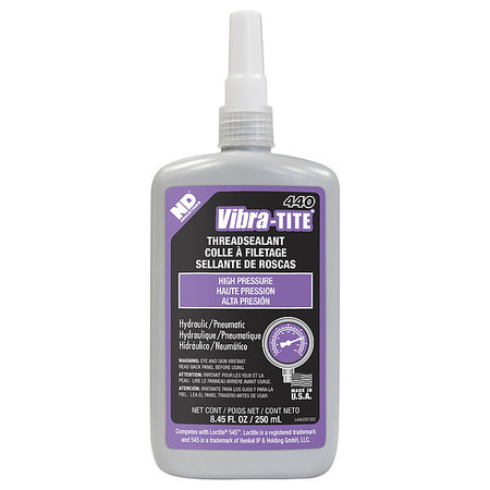 Vibra-Tite Pipe Thread Sealant 8.5 fl oz, Bottle, 440, Purple, Liquid 44025