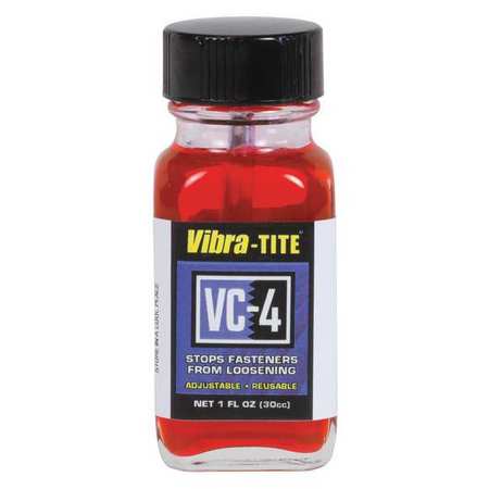 VIBRA-TITE Reusable Threadlocker, VIBRA-TITE VC-4, Red, High Strength, Liquid, 30 mL Bottle 21730