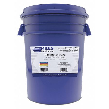 Miles Lubricants 5 gal Pail, Hydraulic Oil, 32 ISO Viscosity, 10W SAE M001000503