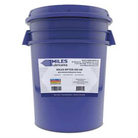 Miles Lubricants 5 gal Pail, Hydraulic Oil, 68 ISO Viscosity, 20W SAE M001000703