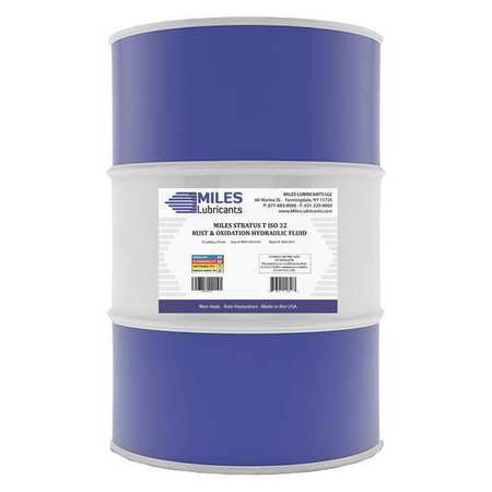 MILES LUBRICANTS 55 gal Rust and Oxidation Oil Drum 32 ISO Viscosity, 10W SAE, Amber M0010020101