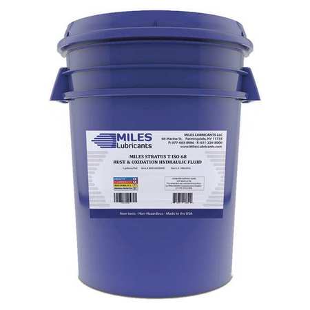 Miles Lubricants 5 gal Rust and Oxidation Oil Pail 68 ISO Viscosity, 20W SAE, Amber M0010020095