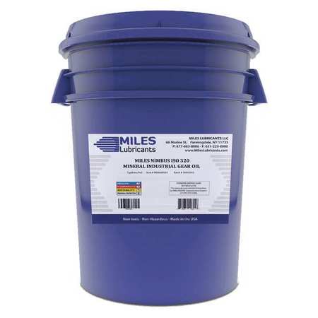 MILES LUBRICANTS 5 gal Gear Oil Pail 320 ISO Viscosity, 90W SAE, Amber M00600503