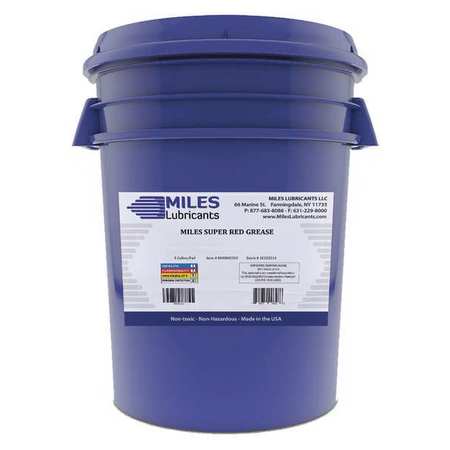 MILES LUBRICANTS 35 lb Multipurpose Grease Pail Red M00800303