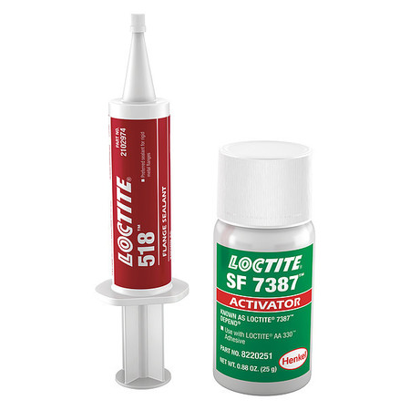 LOCTITE Anaerobic Gasket Sealant, 25 mL, Red, Temp Range -65 to 300 Degrees F 2102974