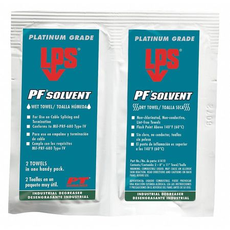 Lps Solvent and Degreaser Wipes Box Colorless 61410