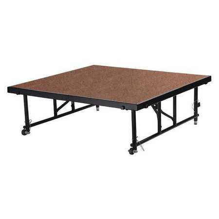 NATIONAL PUBLIC SEATING Adjustable Portable Stage Package, 16in.H TFXS48481624HB