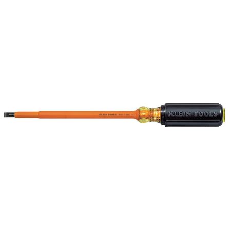 KLEIN TOOLS Insulated Slotted Screwdriver 1/4 in Round 605-7-INS