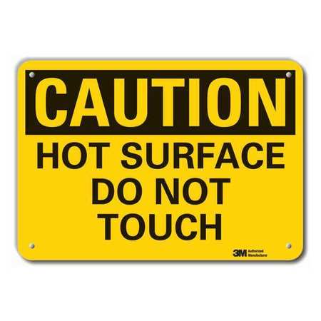 LYLE Caution Sign, 10 in H, 14 in W, Aluminum, Horizontal Rectangle, English, LCU3-0290-RA_14x10 LCU3-0290-RA_14x10