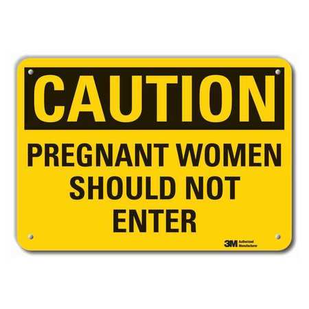 Caution, Pregnant Women Should Not Enter, 14 In W X 10 In H, , Plastic, LCU3-0335-NP_14x10