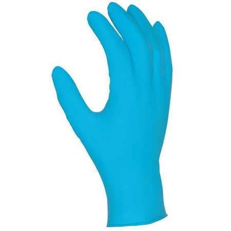 Mcr Safety NitriShield 6020, Disposable Industrial/Food Grade Gloves, 4 mil Palm, Nitrile, Powdered, L, 100 PK 6020L