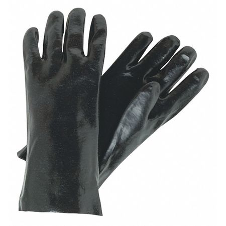 MCR SAFETY 12" Chemical Resistant Gloves, PVC, L, 12PK 6212