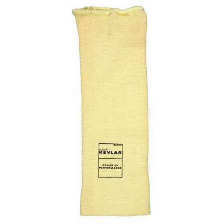 MCR SAFETY Cut-Resistant Sleeve: ANSI/ISEA Cut Level A3, Kevlar® ( 7 ga ), Yellow, Knit Cuff, 10 in Length 9371