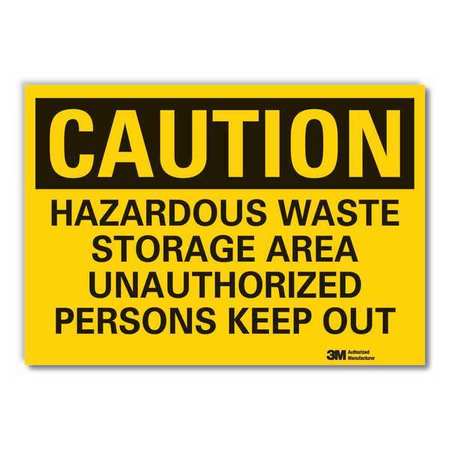 LYLE Hazardous Waste Caution Reflective Label, 3 1/2 in H, 5 in W, English, LCU3-0448-RD_5x3.5 LCU3-0448-RD_5x3.5