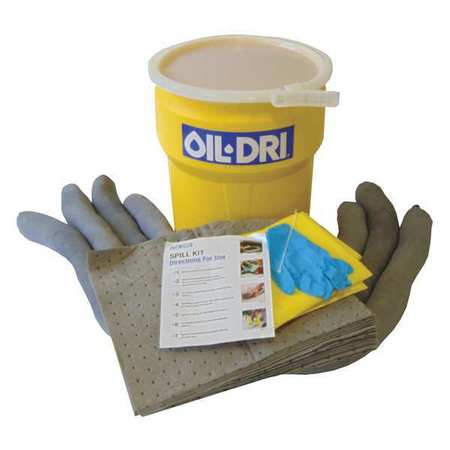 OIL-DRI Spill Kit, Universal, Gray L91410