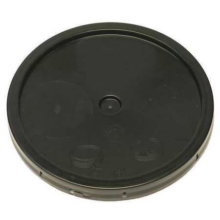 ZORO SELECT Pail Lid, Black, Tear tab, 1-3/16 in. H ROP2100CVR-TT-BK