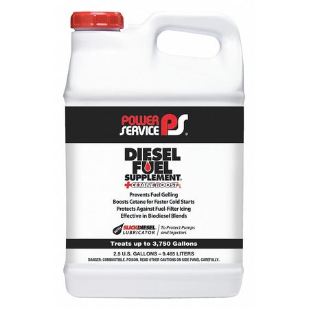 POWER SERVICE Diesel Fuel Supplement, Amber, 2.5 gal. 01050-02