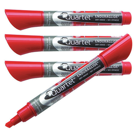Quartet Dry Erase Marker, Chisel Tip, Red, PK12 Low Odor 5001-4MA