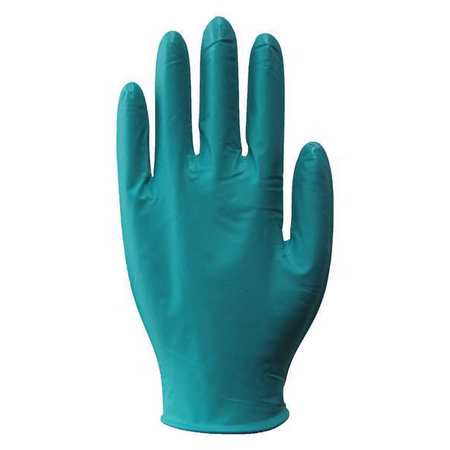 CONDOR Disposable Gloves, Powder Free Teal, L, 100 PK 49EV85