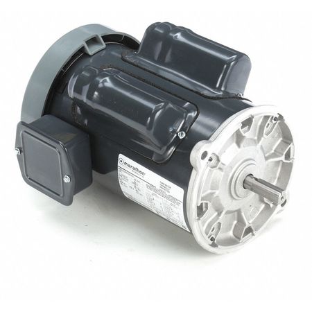 Marathon Motors Auger Drive Motor, Capacitor-Start/Run, 1 HP, 115/208-230V AC, 1725 rpm Nameplate RPM, 56NY Frame 5KCR49UN0079U