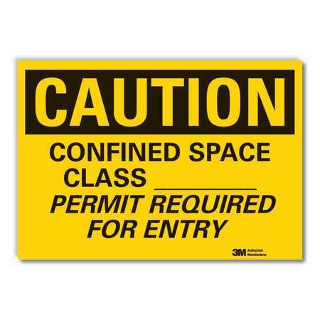 LYLE Caution Sign, 10 in. H, Vinyl, LCU3-0441-RD_14x10 LCU3-0441-RD_14x10