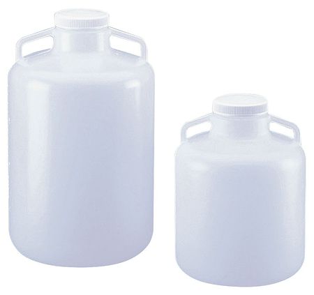 Lab Safety Supply Carboy, Wide Mouth, 2.64 gal., LDPE 49H030