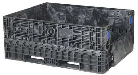 Orbis Black Collapsible Bulk Container, Plastic, 28.7 cu ft Volume Capacity HDR6248-25 BLACK