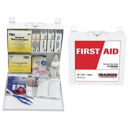 ZORO SELECT First Aid First Aid kit, Metal, 50 Person 54622