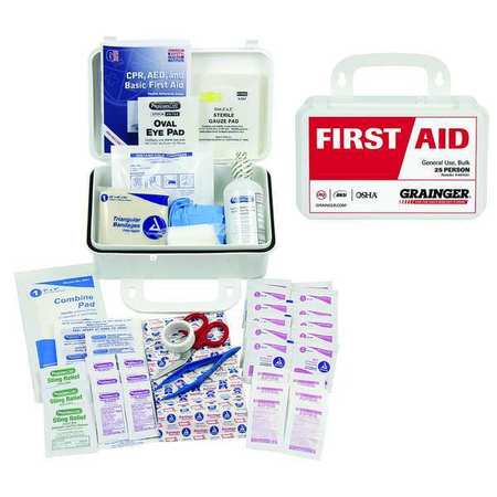 Zoro Select First Aid kit, Plastic, 25 Person 54629