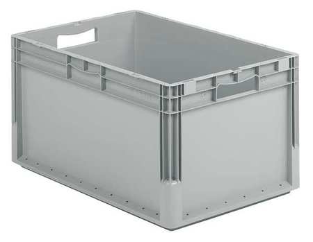Ssi Schaefer Straight Wall Container, Gray, Polypropylene, 24 in L, 16 in W, 13 in H, 2.21 cu ft Volume Capacity ELB6320.GY1