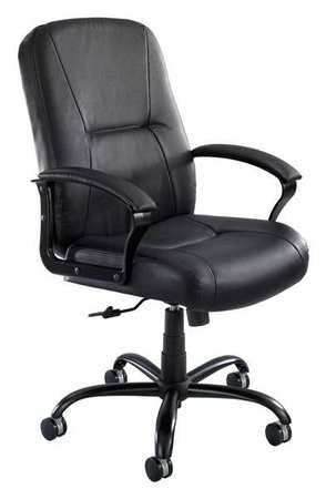 SAFCO Big and Tall Chair, Leather, 19-1/2" Height, Black 3500BL