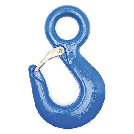 CAMPBELL CHAIN & FITTINGS Eye Hoist Hook w/ Latch, PL, #31, 11 Ton, Forged Alloy, Painted Orange 3925115PL