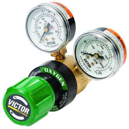 VICTOR Specialty Gas Regulator, Single Stage, CGA-540, 0 to 60 psig, Use With: Oxygen 0781-4241