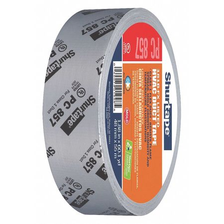 Shurtape Duct Tape, 55m L, 14 mil, Silver PC 857