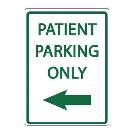 ZING Parking Sign, PATIENT PARKING, 18X12, 3082 3082