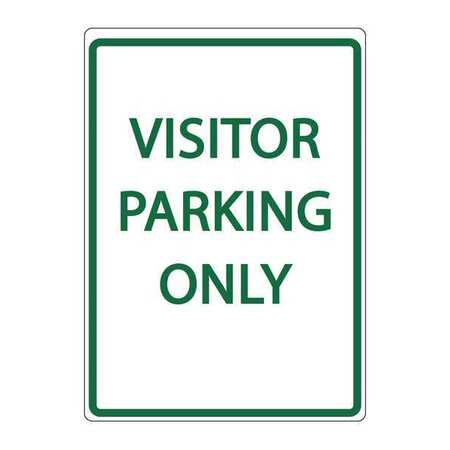 ZING Parking Sign, VISITORS PARKING ONLY, 18X12 3076