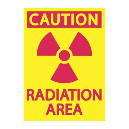 ZING Radiation Sign, 10 in H, 7 in W, Aluminum, Rectangle, 1925A 1925A