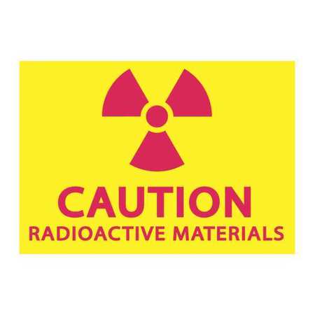 ZING Radiation Sign, 7 in H, 10 in W, Aluminum, Rectangle, 1929A 1929A