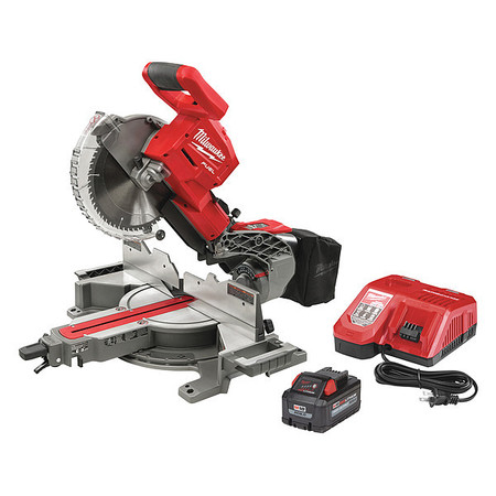 Milwaukee Tool Cordless, Miter Saw Kit Max Blade Speed: 4,000 RPM 5/8 in Arbor Size 2734-21HD