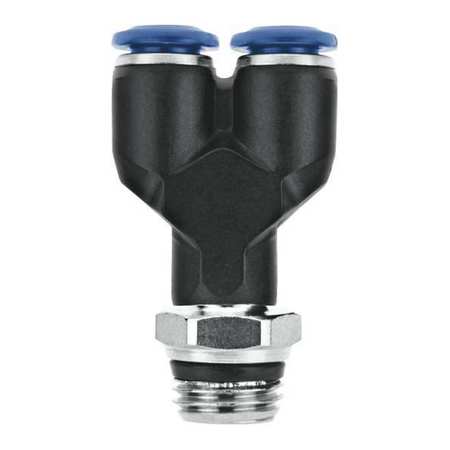 AIGNEP USA Push to Connect Fitting, Nylon, Black 55320-4-1/4