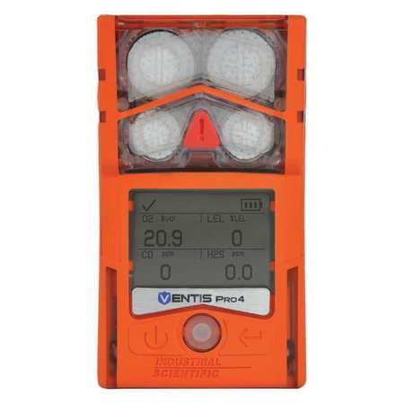 INDUSTRIAL SCIENTIFIC Multi-Gas Detector, 12 hr Battery Life, Orange VP5-KJ431101101