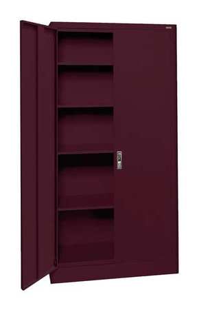 Sandusky Storage Cabinet 72 In Steel Burgundy Er4p361872 03