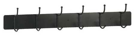 Buddy Products Hook Rack, Wall Mount, Steel, Black 93823-4
