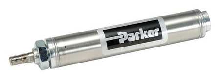 PARKER Air Cylinder, 1 1/4 in Bore, 1 in Stroke, Round Body Single Acting 1.25NSR01.00