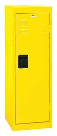 Sandusky Lee Wardrobe Locker, 15 in W, 15 in D, 48 in H, (1) Tier, (1) Wide, Yellow LF1B151548-EY