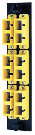 HUBBELL PREMISE WIRING FSP Adapter Panel, SC Duplex, Yellow FSPSCDS6Y